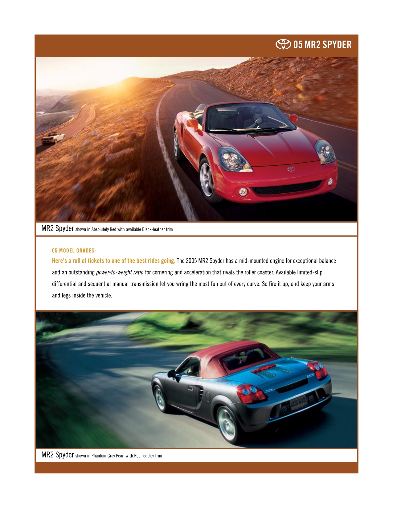 2005 Toyota MR2 Brochure Page 3